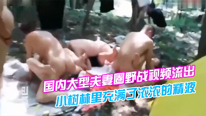 夫妻圈野战实录！小树林群P内射，精液腥味弥漫